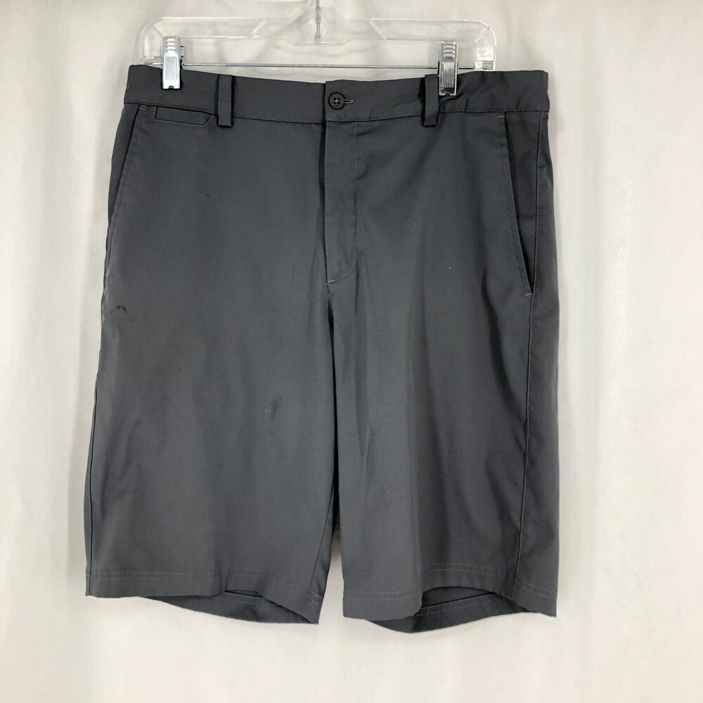 Nike Golf Tour Performance Dri-Fit Gray Flat Front Shorts 639798-021 32x11